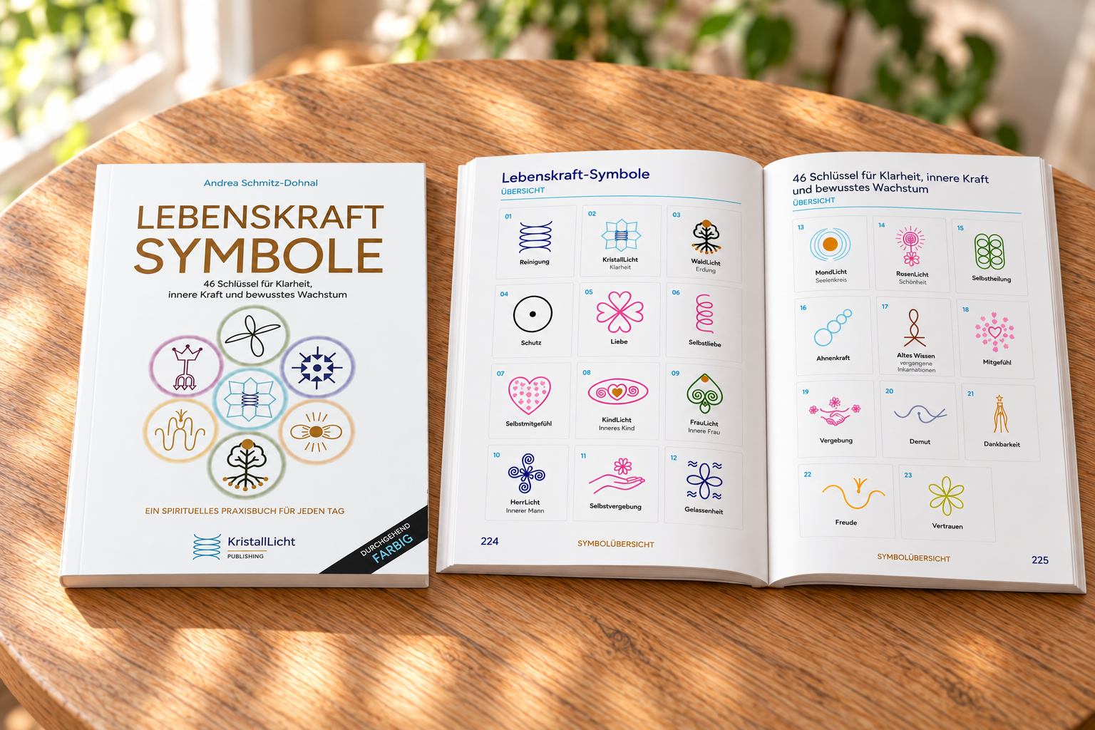 Lebenskraft-Symbole – geschlossenes und aufgeschlagenes Buch